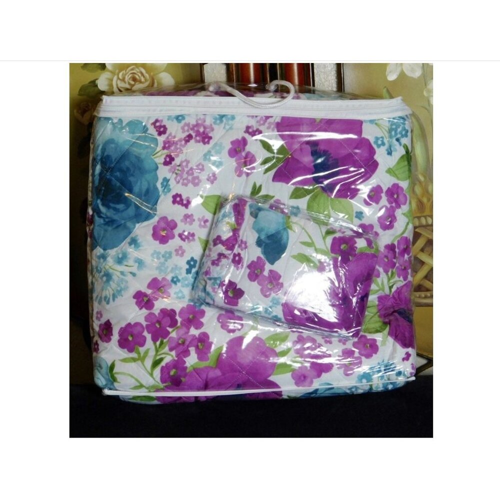 Sleepwell Watercolor Floral Pattern Queen Size Bedspread/Comforter Set